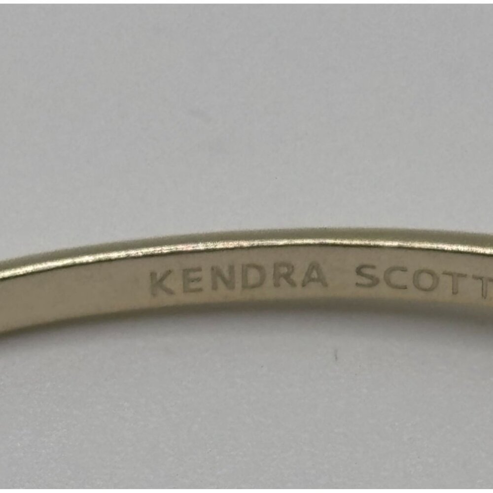 Kendra Scott Gold Tone Cuff Bracelet With Blue Stone Insets - Picture 8 of 8